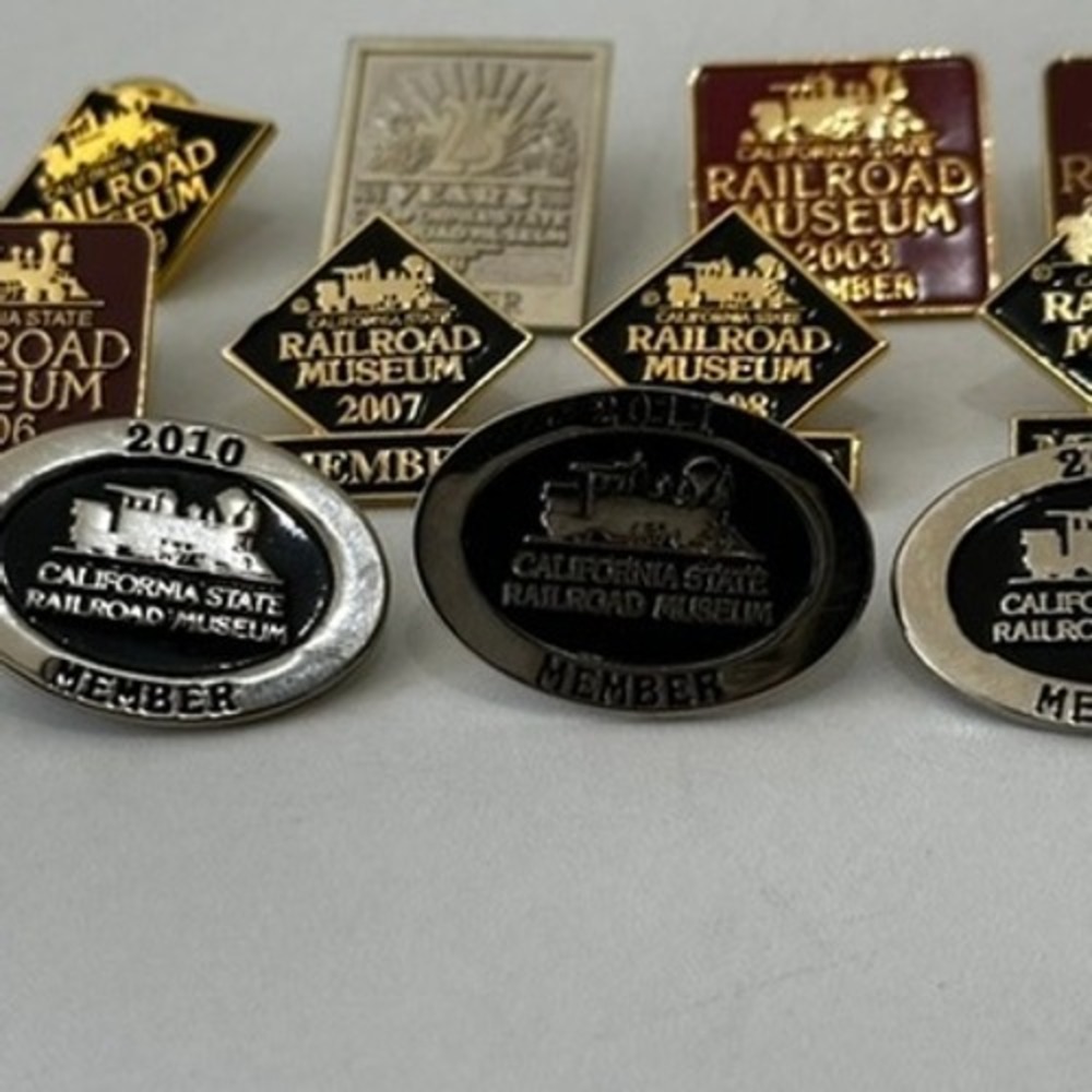 California State Railroad Museum Member Pins Lot 1999-2012 Vintage Train 11pc - Picture 2 of 6